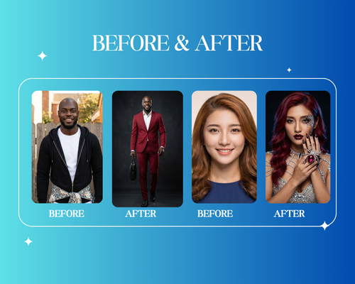 Professional AI Headshot Portrait - LinkedIn Profile Photo - Pearl & Indigo