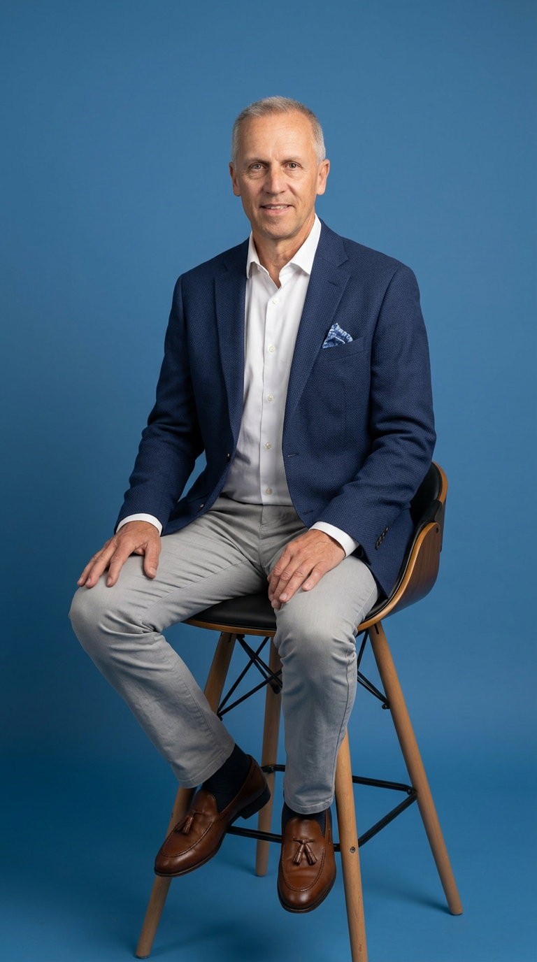 Professional AI Headshot Portrait - LinkedIn Profile Photo - Pearl & Indigo