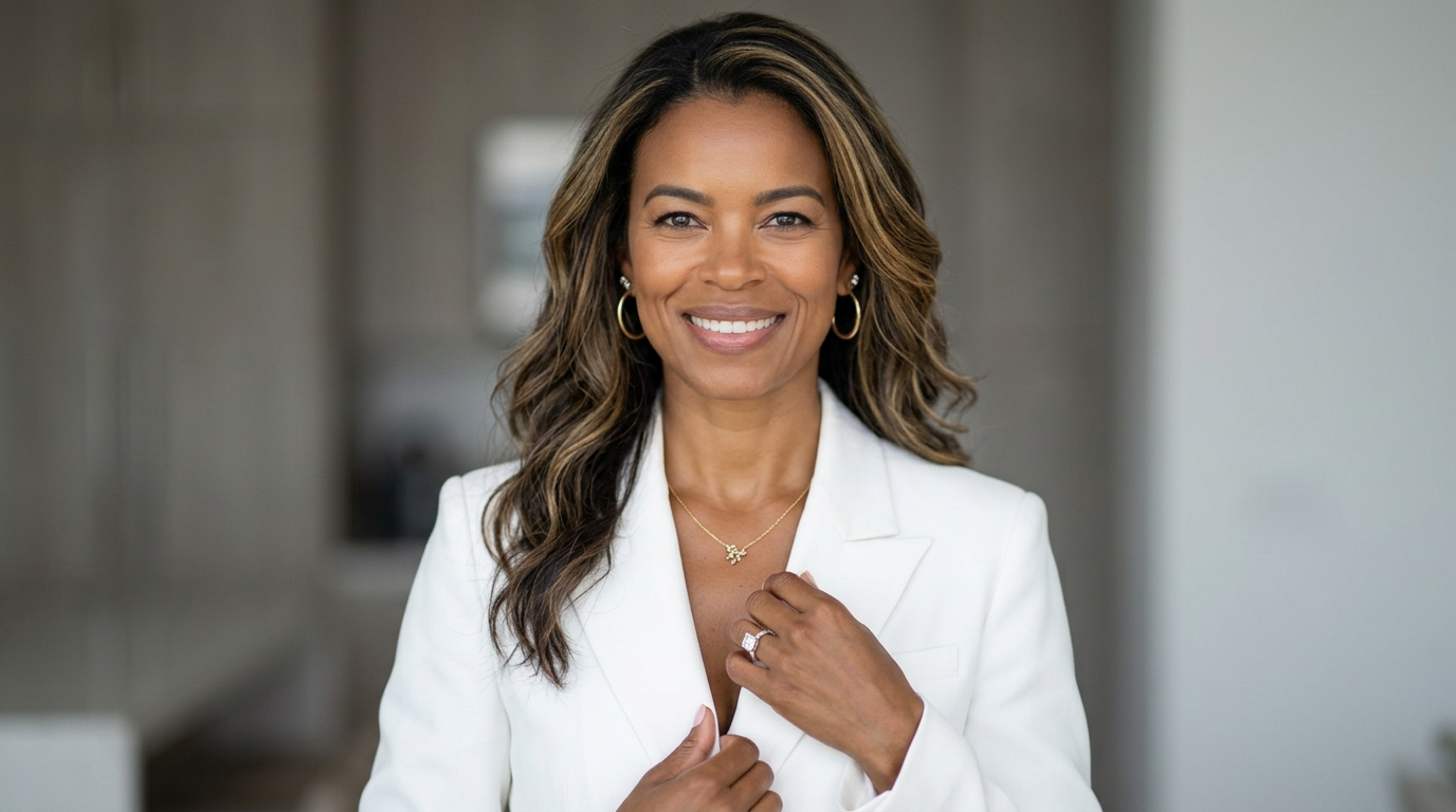 Professional AI Headshot Portrait - LinkedIn Profile Photo - Pearl & Indigo
