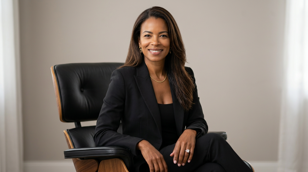 Professional AI Headshot Portrait - LinkedIn Profile Photo - Pearl & Indigo